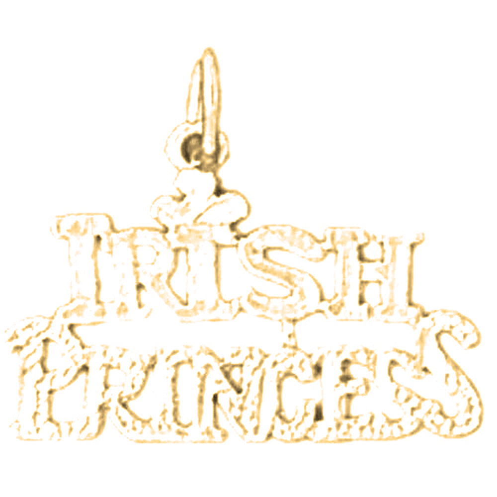 14K or 18K Gold Irish Princess Pendant