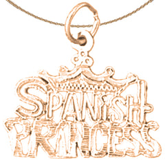 14K or 18K Gold Spanish Princess Pendant