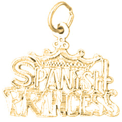 14K or 18K Gold Spanish Princess Pendant