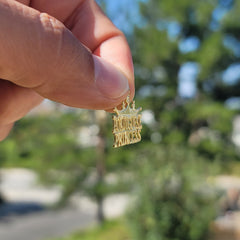 14K or 18K Gold Portuguese Princess Pendant