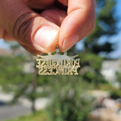 14K or 18K Gold Portuguese Princess Pendant