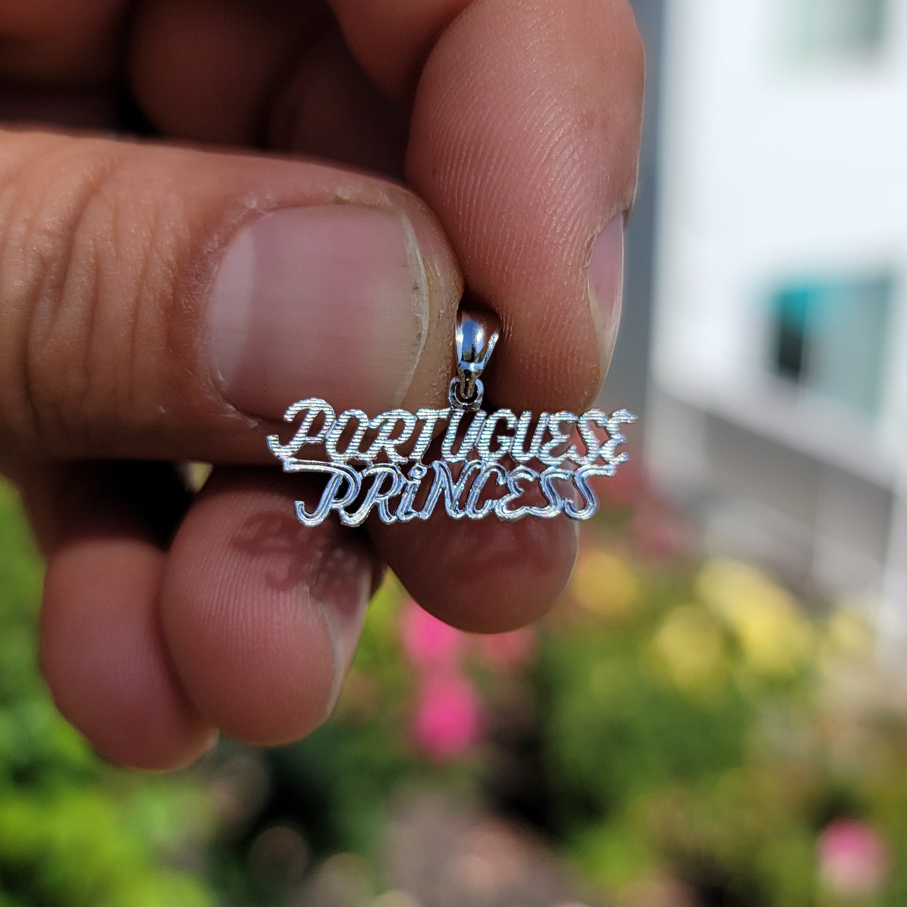 14K or 18K Gold Portuguese Princess Pendant