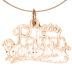14K or 18K Gold Polish Princess Pendant