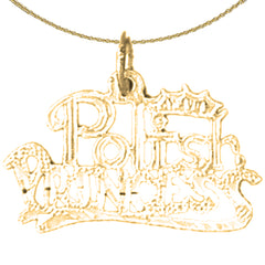 14K or 18K Gold Polish Princess Pendant