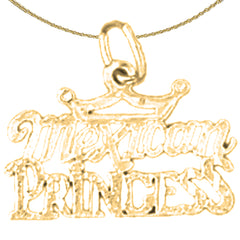 14K or 18K Gold Mexican Princess Pendant