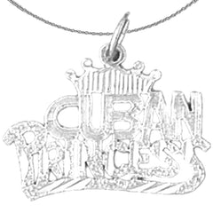 14K or 18K Gold Cuban Princess Pendant