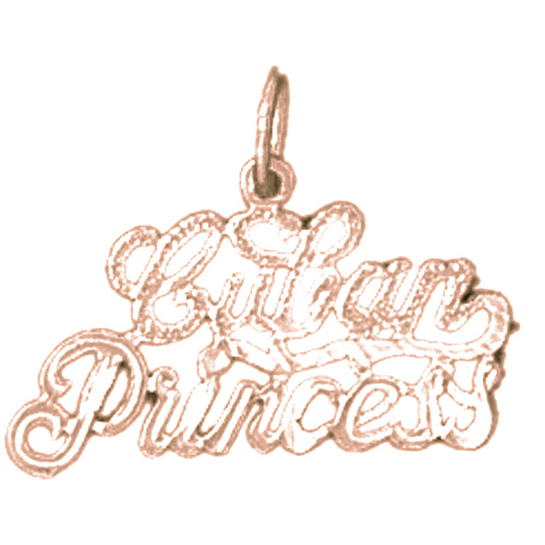 14K or 18K Gold Cuban Princess Pendant