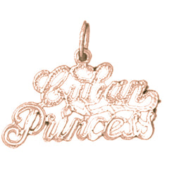 14K or 18K Gold Cuban Princess Pendant