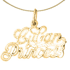 14K or 18K Gold Cuban Princess Pendant