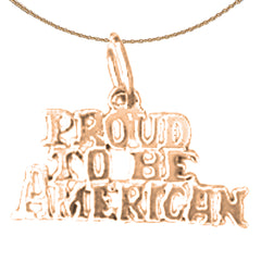 14K or 18K Gold Proud To Me American Pendant