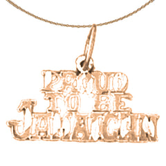 14K or 18K Gold Proud To Be Jamaican Pendant