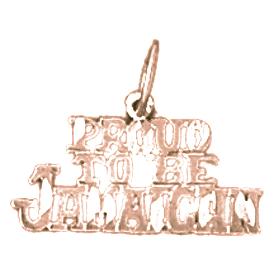 14K or 18K Gold Proud To Be Jamaican Pendant