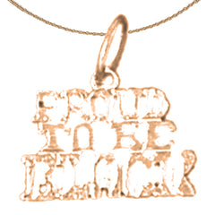 14K or 18K Gold Proud To Be Black Pendant