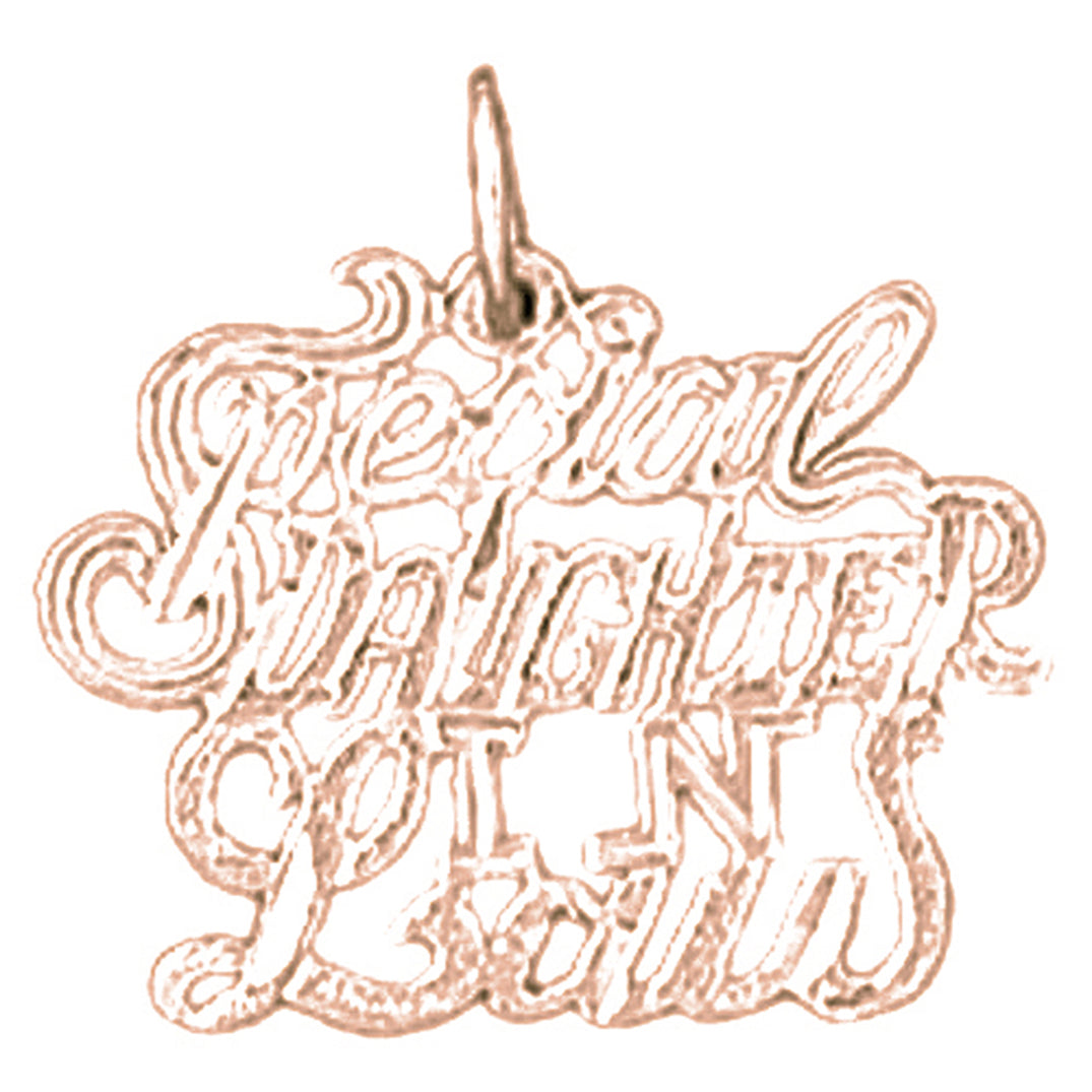 14K or 18K Gold Special Daughter-in-Law Saying Pendant