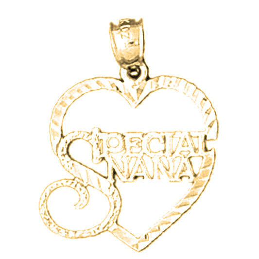 14K or 18K Gold Special Nana Saying Pendant