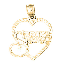 14K or 18K Gold Special Nana Saying Pendant