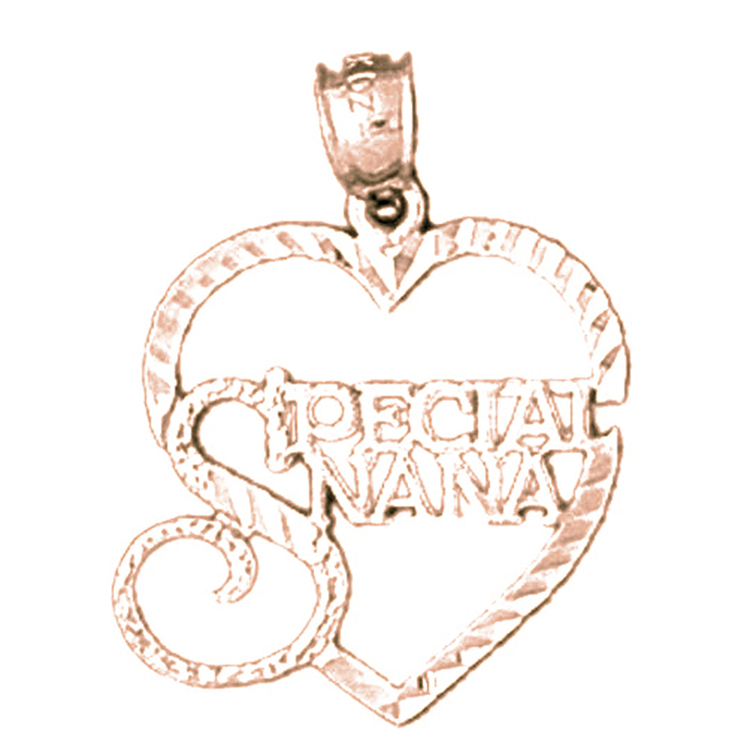 14K or 18K Gold Special Nana Saying Pendant