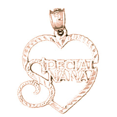 14K or 18K Gold Special Nana Saying Pendant