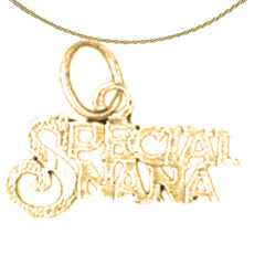 14K or 18K Gold Special Nana Saying Pendant