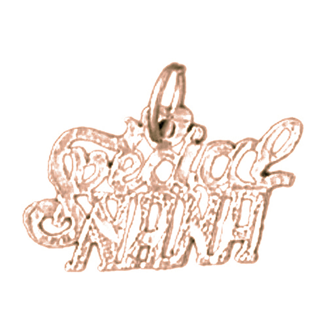 14K or 18K Gold Special Nana Saying Pendant