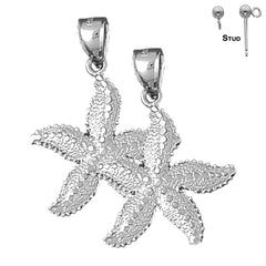 14K or 18K Gold Starfish Earrings