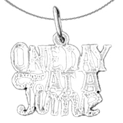 Anhänger aus 14-karätigem oder 18-karätigem Gold mit dem Spruch „One Day At A Time“