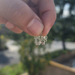 14K oder 18K Gold Einzigartiger Anhänger mit Spruch