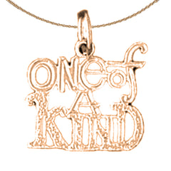14K oder 18K Gold Einzigartiger Anhänger mit Spruch