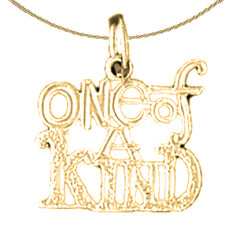 14K oder 18K Gold Einzigartiger Anhänger mit Spruch