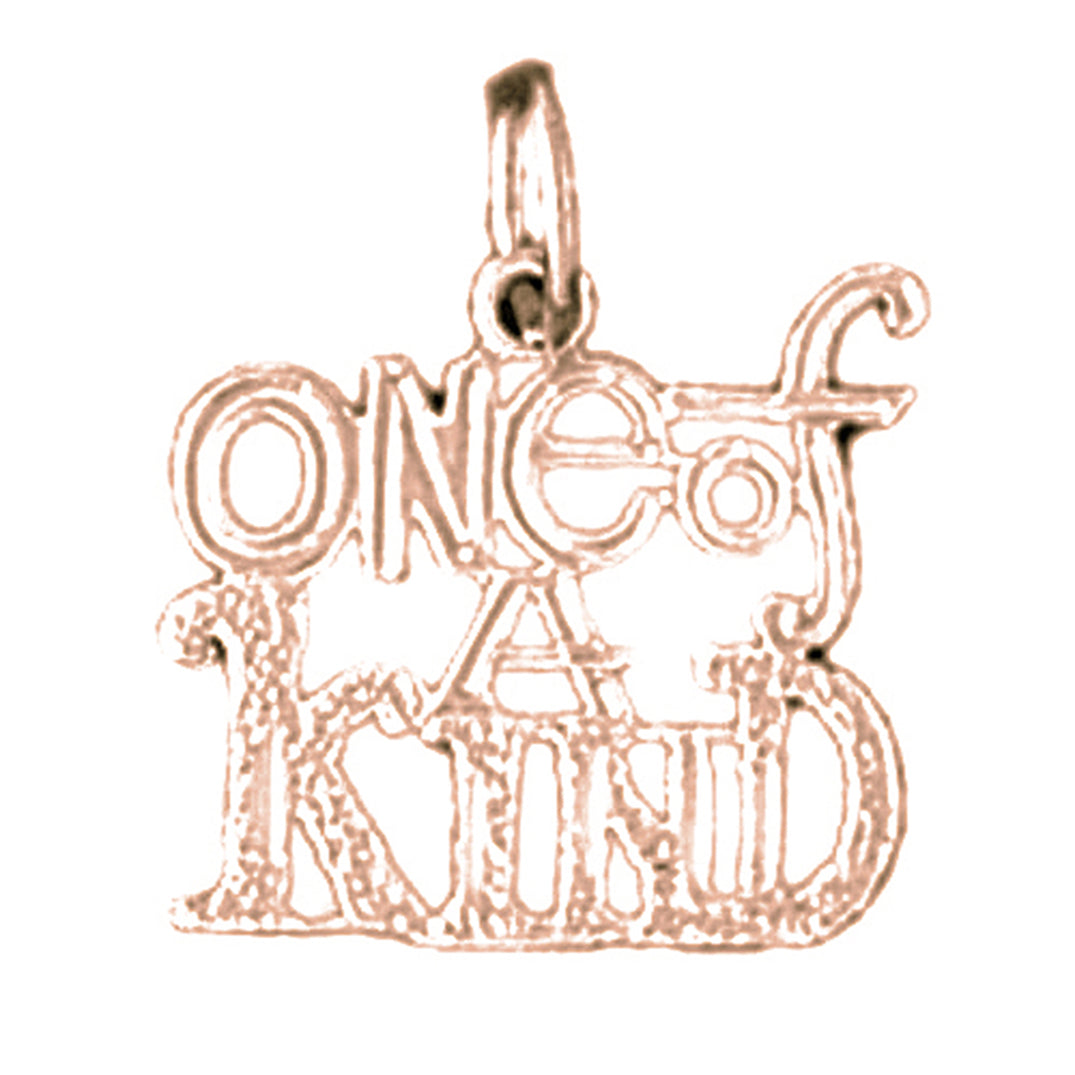 14K or 18K Gold One of a Kind Saying Pendant