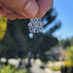 14K or 18K Gold Make My Day Saying Pendant