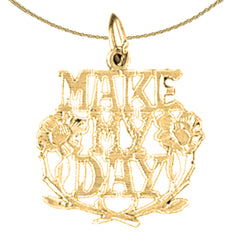 Anhänger „Make My Day“ aus 14-karätigem oder 18-karätigem Gold