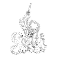 14K or 18K Gold South Paw Saying Pendant