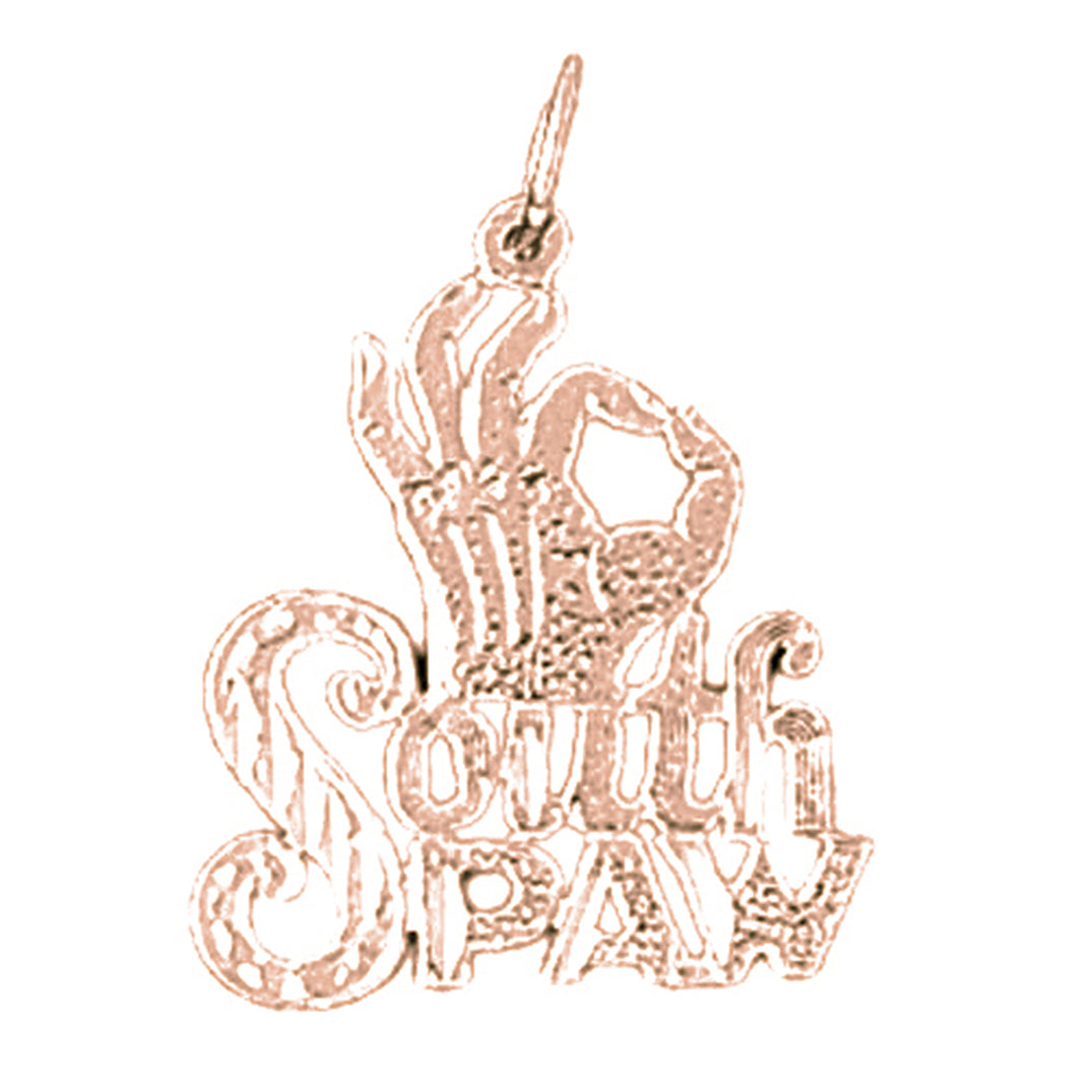 14K or 18K Gold South Paw Saying Pendant