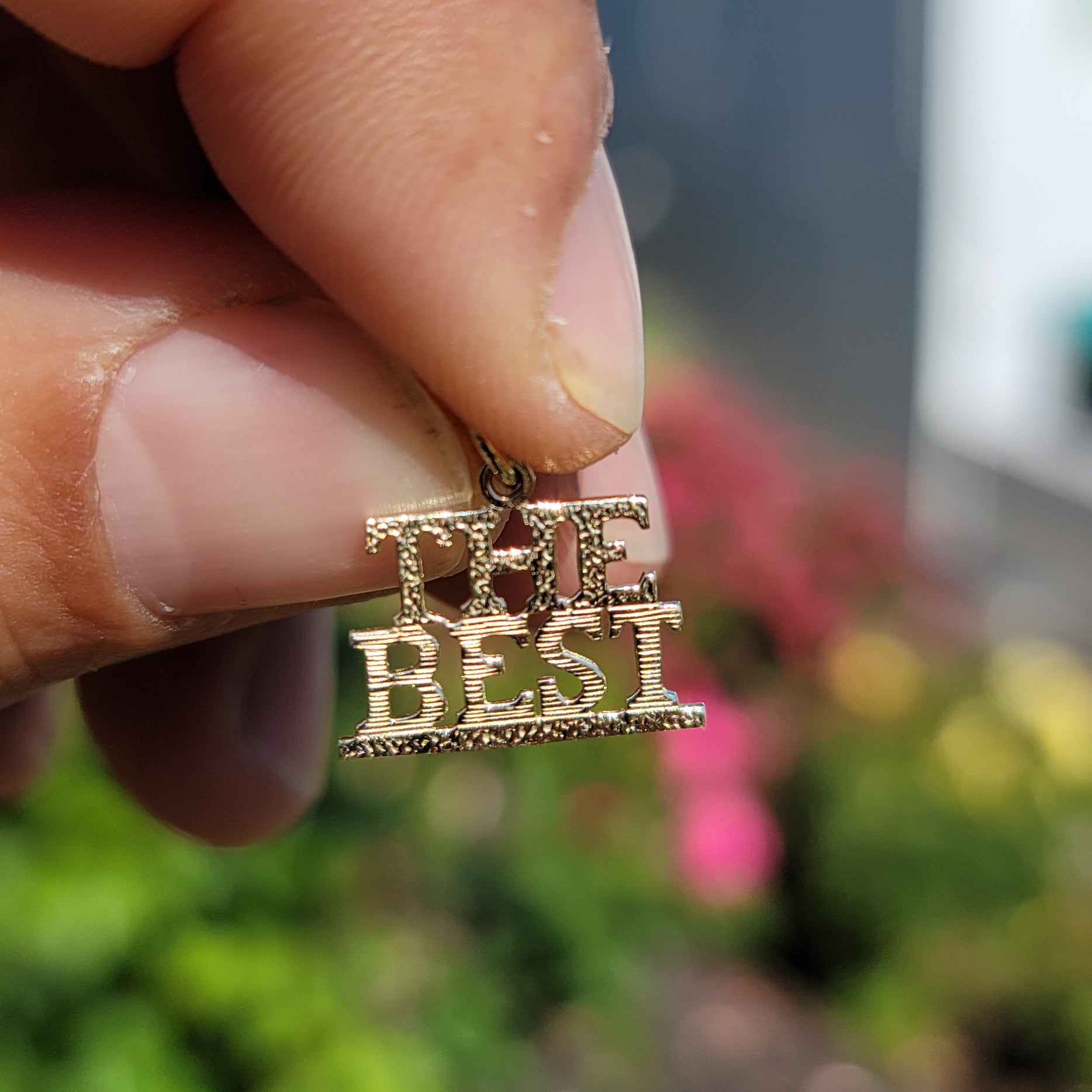 14K or 18K Gold The Best Saying Pendant