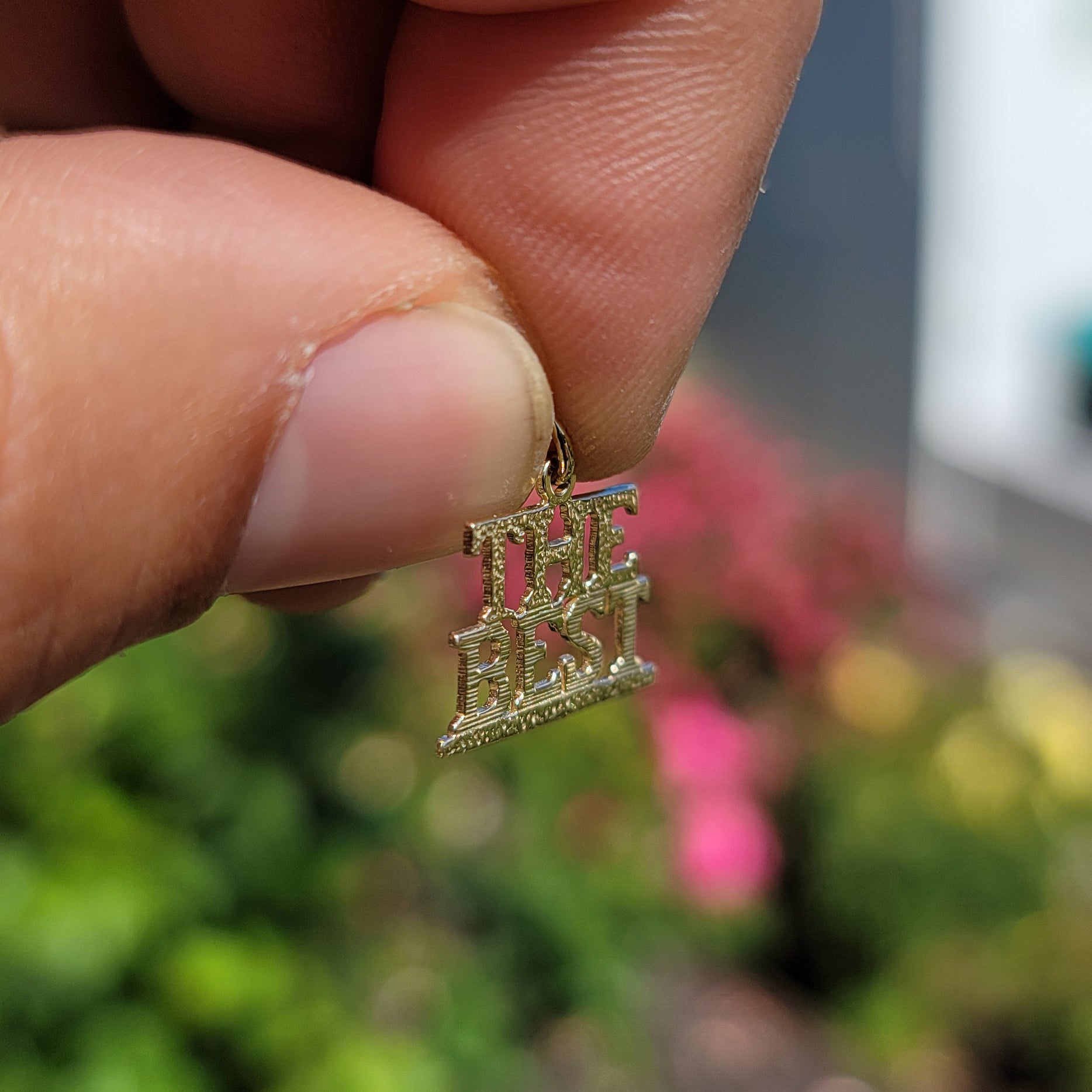 14K or 18K Gold The Best Saying Pendant