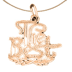 14K or 18K Gold The Best Saying Pendant