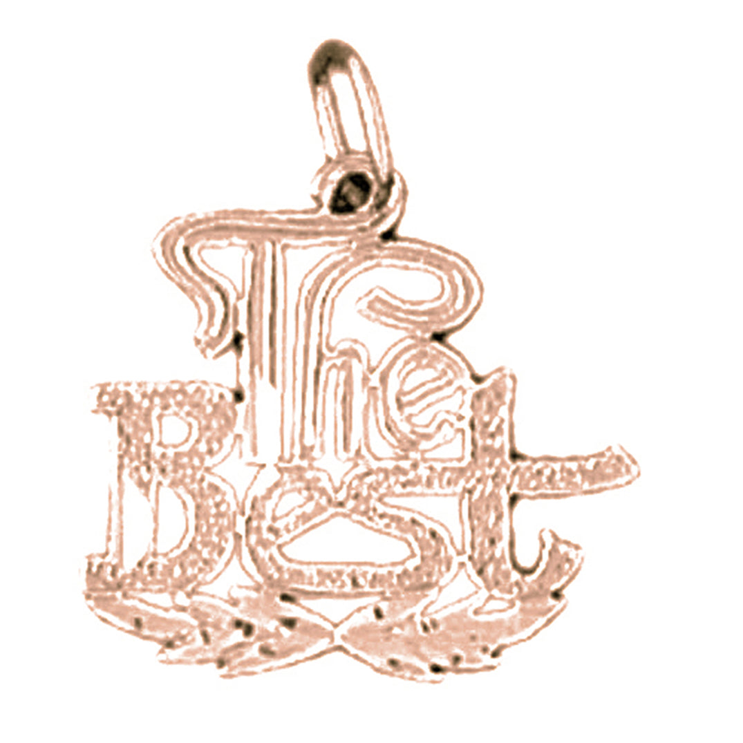 14K or 18K Gold The Best Saying Pendant