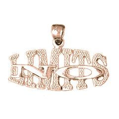 14K or 18K Gold No Limits Saying Pendant