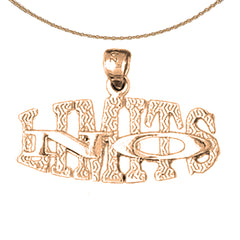 Anhänger mit dem Spruch „No Limits“ aus 14 Karat oder 18 Karat Gold