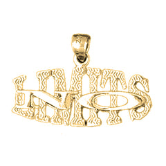 14K or 18K Gold No Limits Saying Pendant
