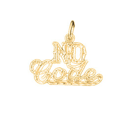 14K or 18K Gold No Code Saying Pendant