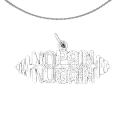 Anhänger aus 14-karätigem oder 18-karätigem Gold mit der Aufschrift „No Pain, No Gain“