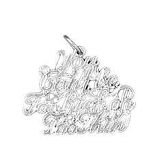 14K or 18K Gold You Can't Be Too Rich or Too Thin Saying Pendant