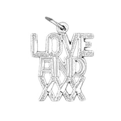 14K or 18K Gold Love And XXX Saying Pendant