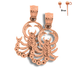 14K or 18K Gold Scorpion Earrings