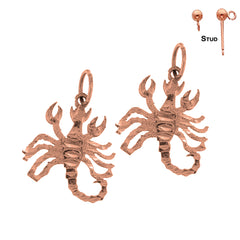 14K or 18K Gold Crab Earrings
