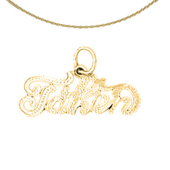 14K or 18K Gold Taken Saying Pendant