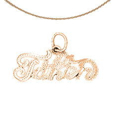 14K or 18K Gold Taken Saying Pendant