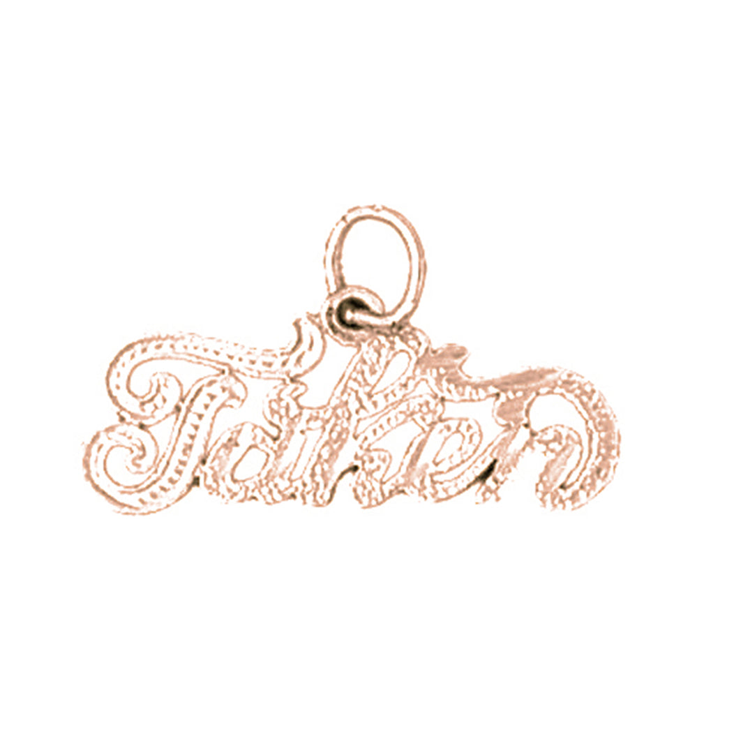 14K or 18K Gold Taken Saying Pendant